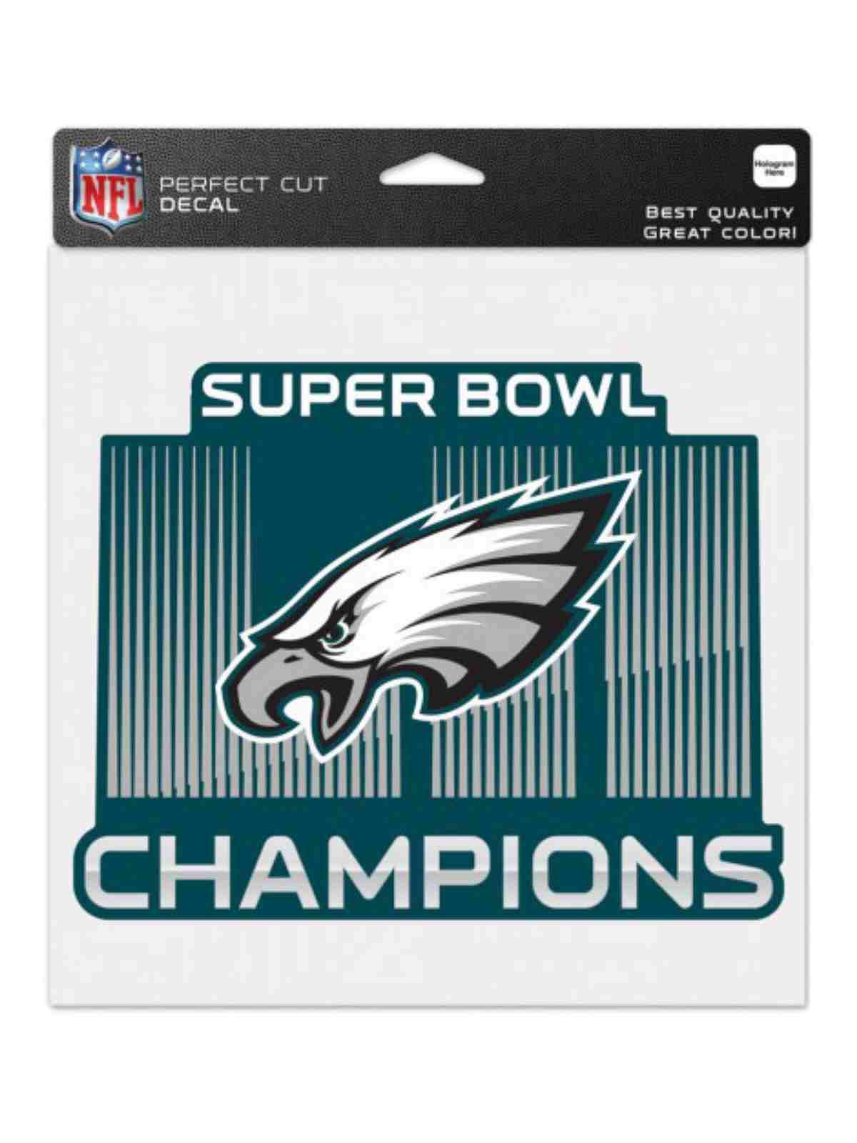 Philadelphia Eagles 2018 Super Bowl LII Champions Perfect Cut Decal (8x8)