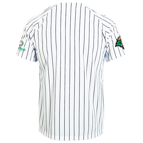 Under Armour Pinstripe Auburn Baseball Jersey Small White