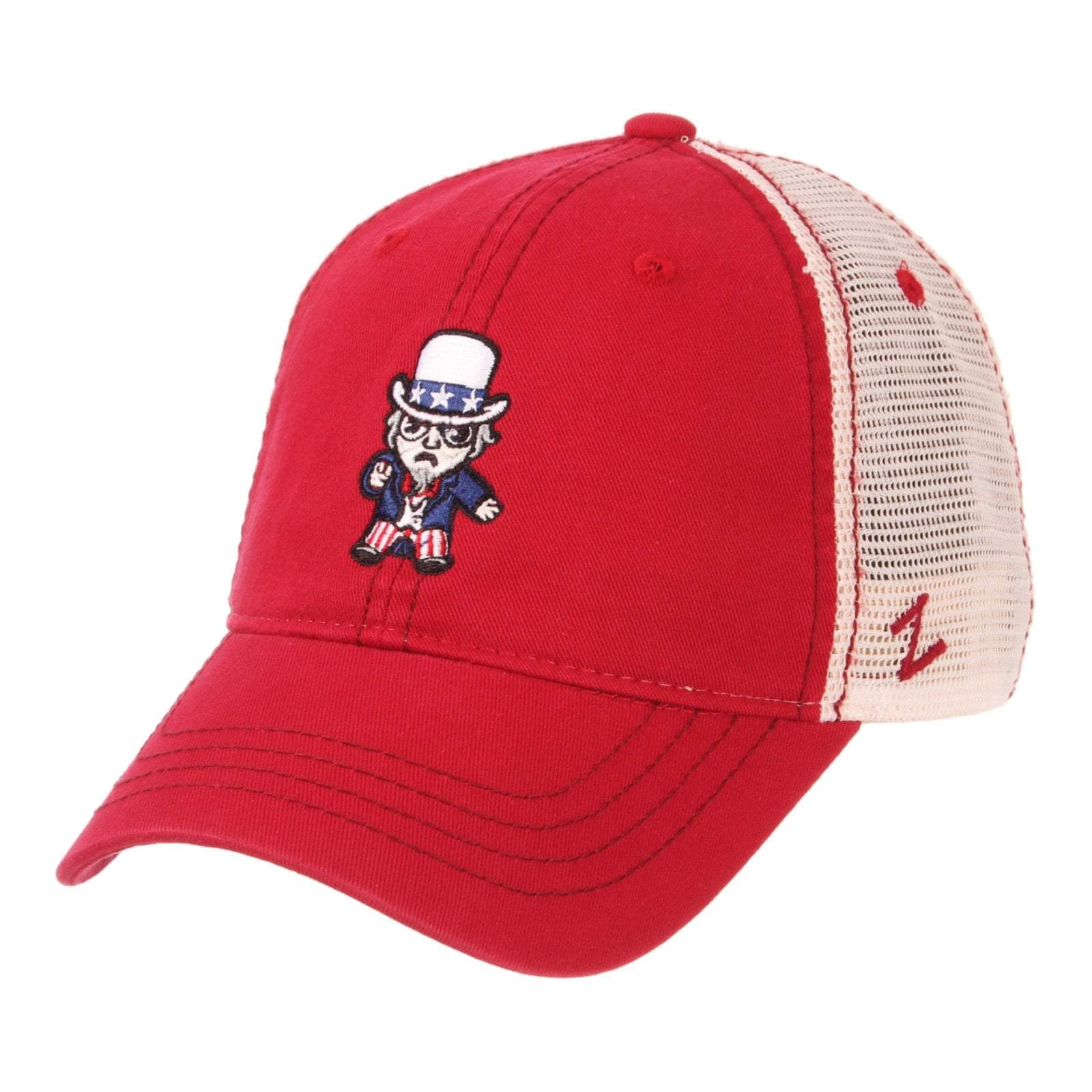 USA Uncle Sam Tokyodachi Fourth of July Zephyr Red Mesh Snapback