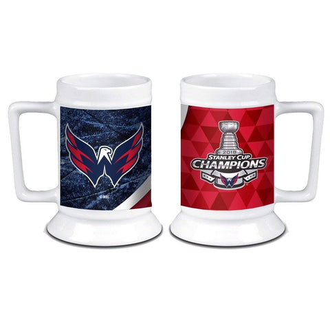 Shop Washington Capitals 2018 NHL Stanley Cup Champions Ceramic Beer Mug Stein (16oz) - Sporting Up