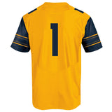 Cal Bears Under Armour Gold #1 HeatGear Loose Sideline Replica Football Jersey - Sporting Up