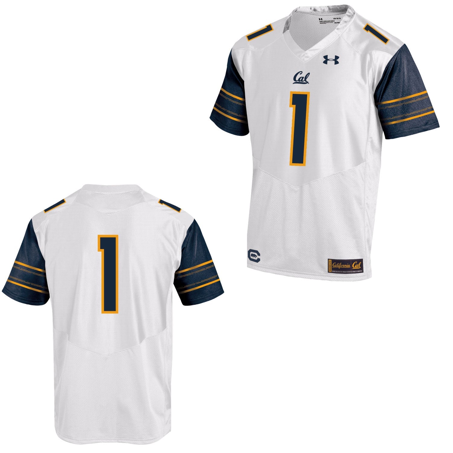 Men's Under Armour #1 Gold Cal Bears Team Replica Football Jersey