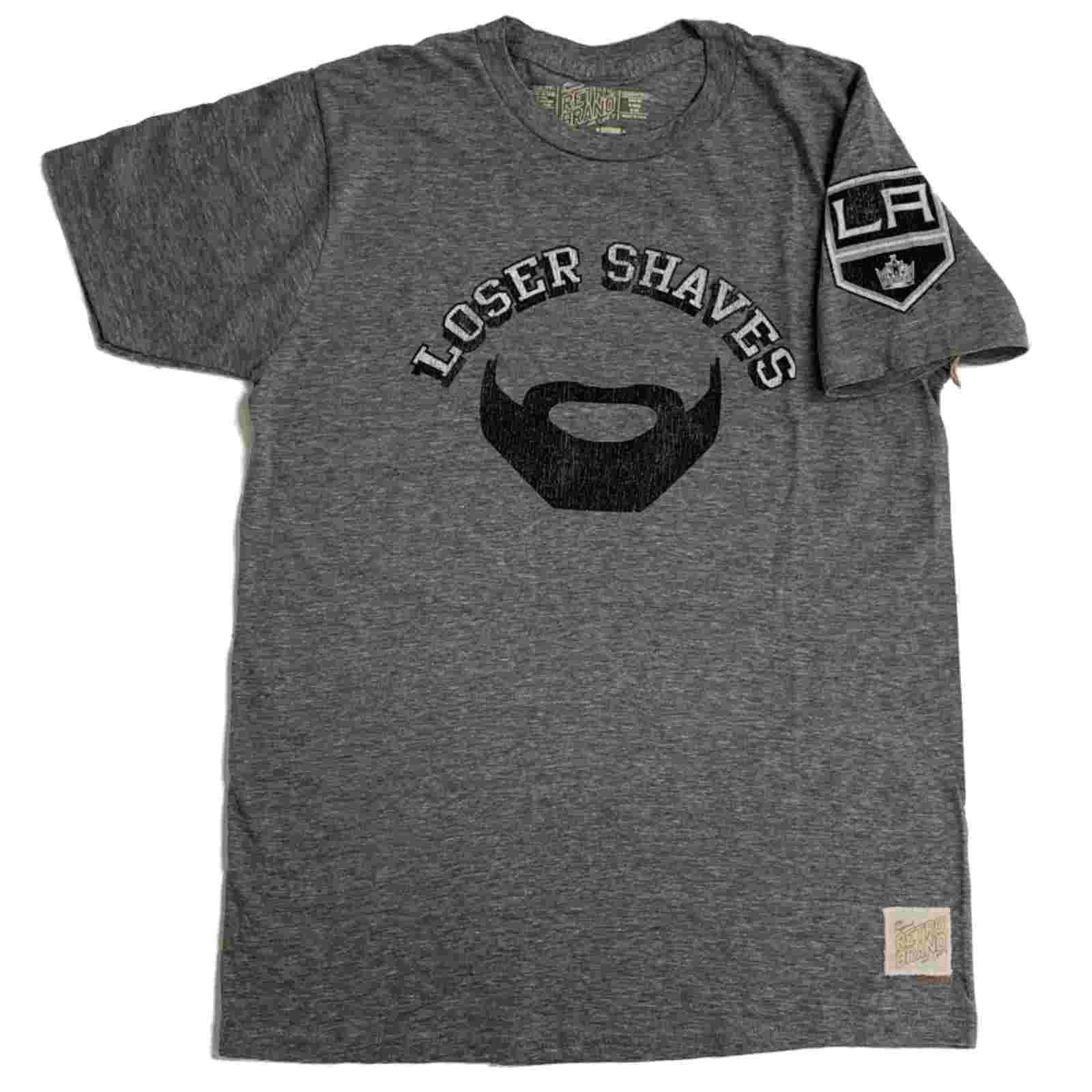 Los Angeles Kings Retro Brand Gray Loser Shaves Beard Soft Tri