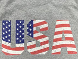 USA American Flag 4th of July T-Shirt - Athletic Heather - Sporting Up