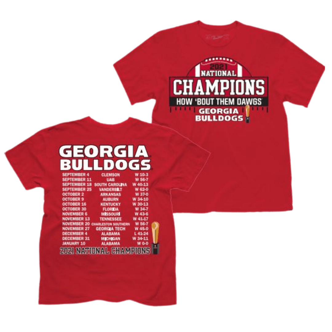 47 Brand UGA 2022 National Championship Victory Playoff Short Sleeve T-Shirt