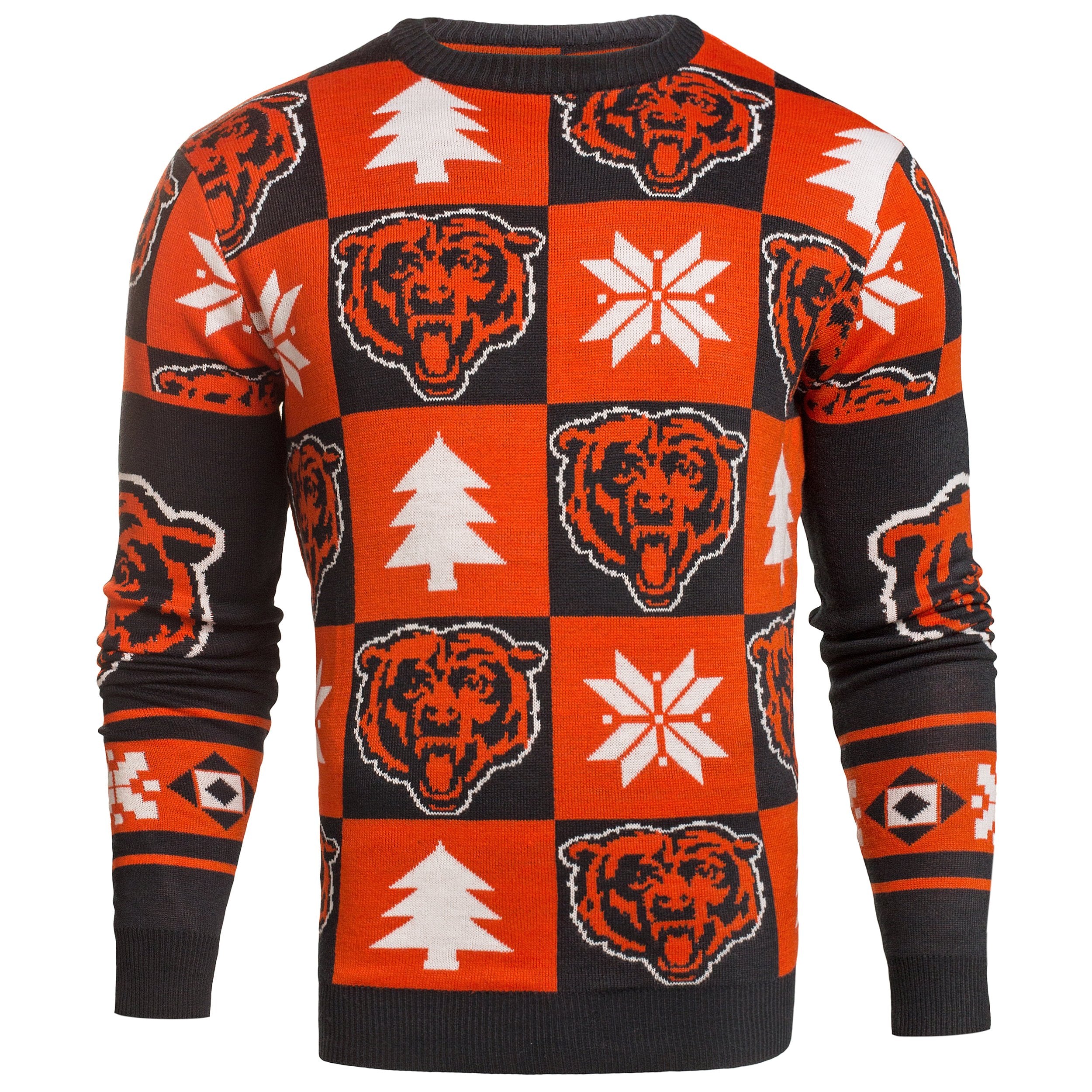 Chicago Bears Snowflakes Pattern Ugly Christmas Sweater