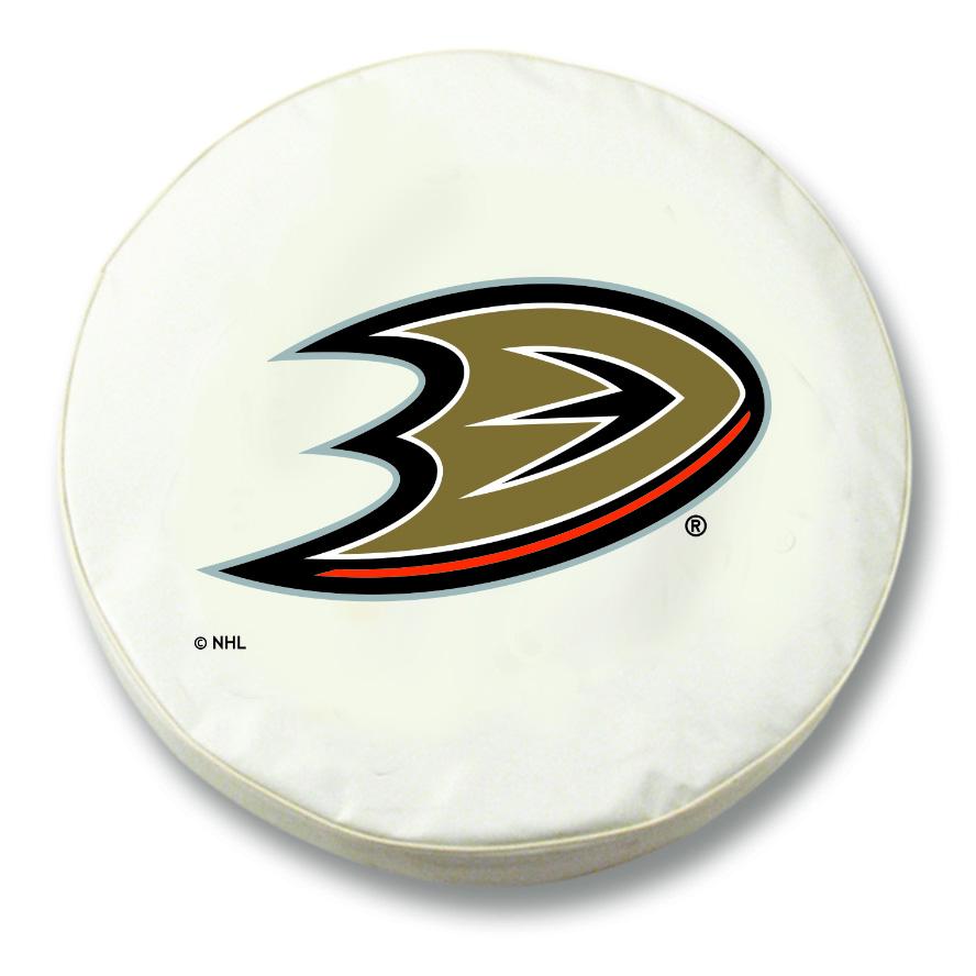 Anaheim Ducks HBS White Vinyl Fitted Spare Car Tire Cover Sporting Up