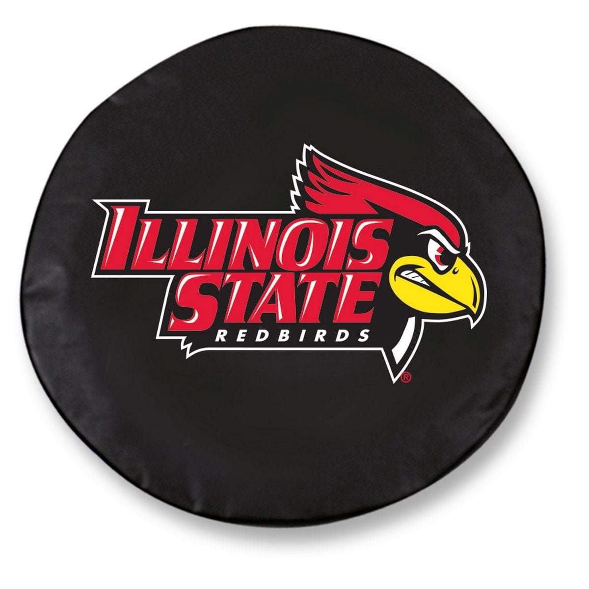 Illinois State Redbirds HBS Black Vinyl Fitted Car Tire Cover Sporting Up