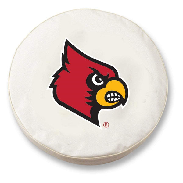 Louisville Cardinals HBS White Vinyl Fitted Spare Car Tire Cover Sporting  Up