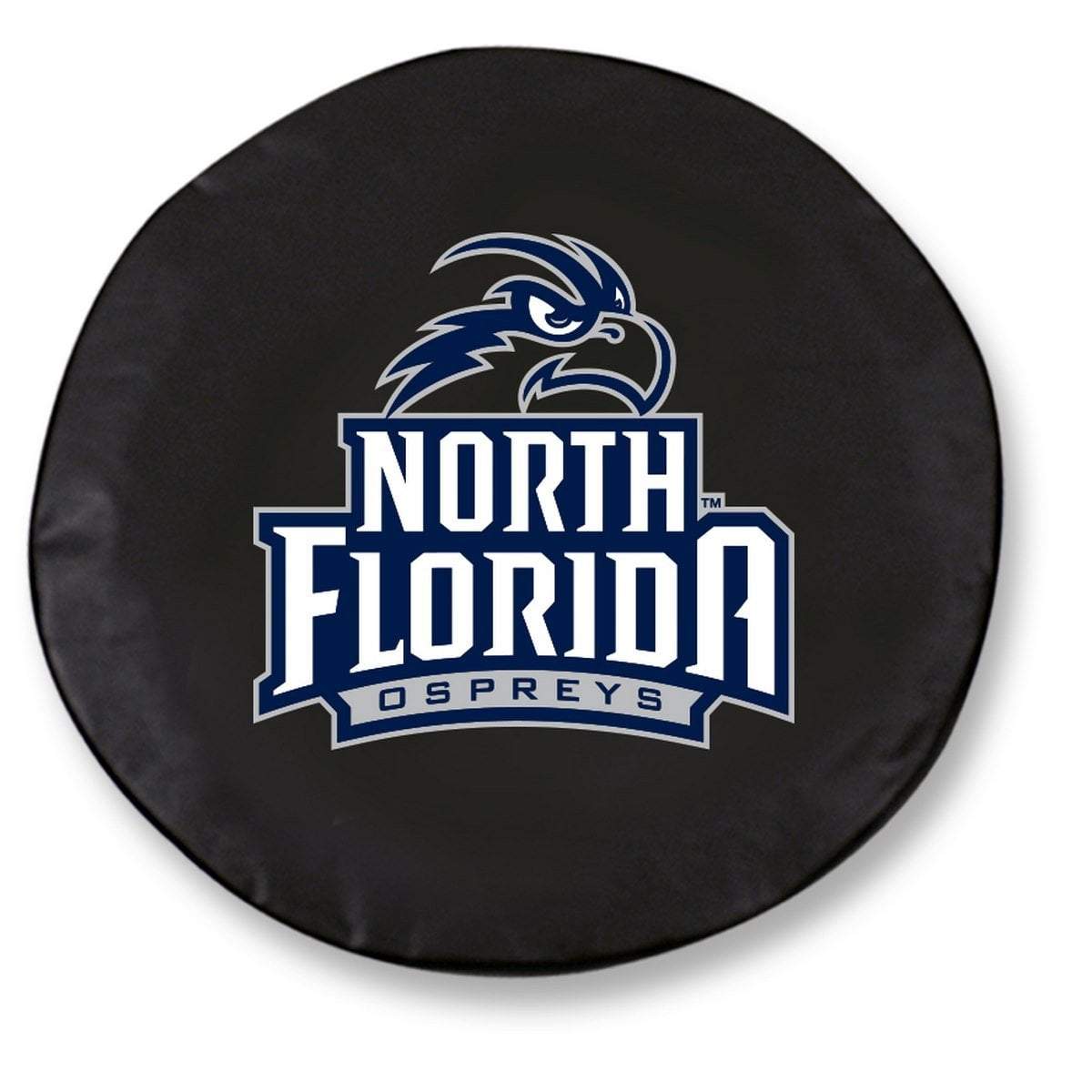 North Florida Ospreys HBS Black Vinyl Fitted Car Tire Cover Sporting Up