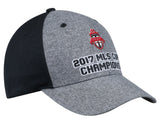 Toronto FC 2017 MLS Cup Champions Adidas Structured Gray Black Snapback Hat Cap - Sporting Up